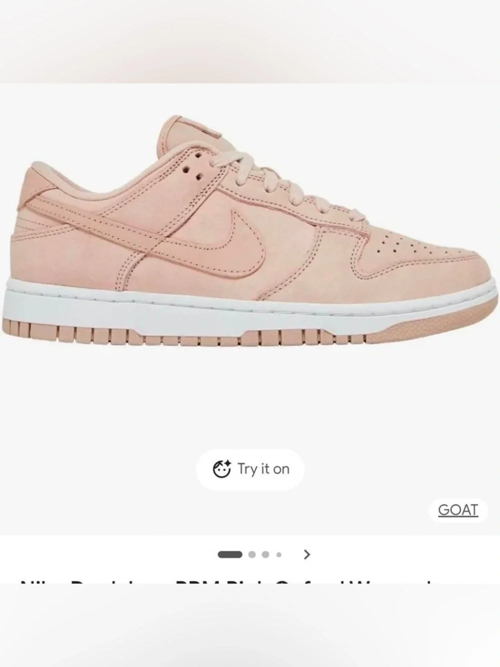 W10 Nike Dunk Low Women's Sneakers in Dusty Rose